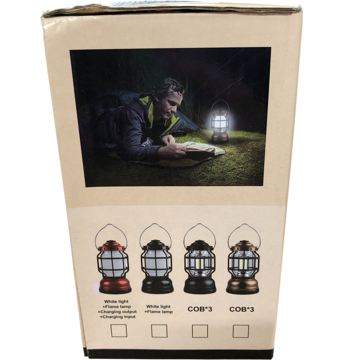 Multifunctional Camping Lamp High Lumen Black Battery Operated Lantern