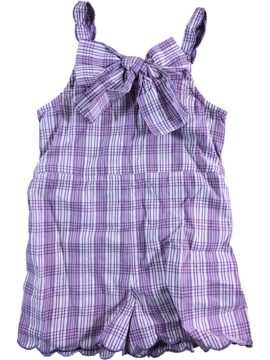 River Island Girls Purple Plaid Size 3-4 Years Summer Casual Style
