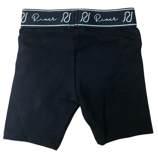 River Island Black Baby Shorts 6-9 Months Cotton Stretch Comfortable