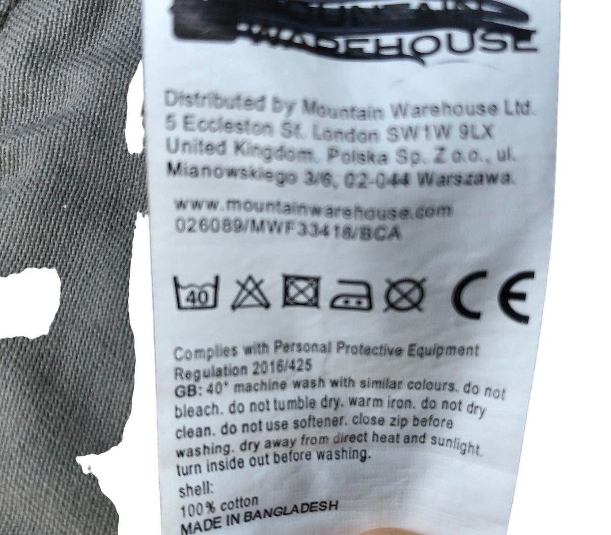 Mountain Warehouse Camo Cargo Shorts Size 42 UK Men's New Cotton Grey