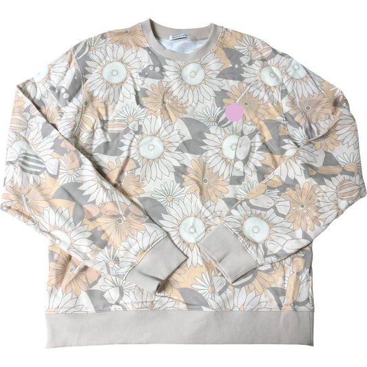 Floral Print Sweatshirt M Men's Terry Casual Wear