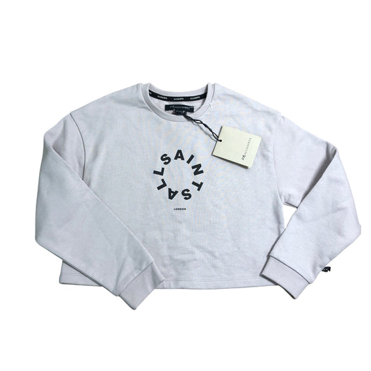 All Saints Sweatshirt Size 7-8 YRs Cropped Girls Lilac Cotton Crew Neck Fashion