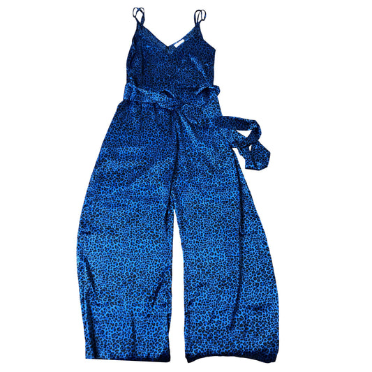 Women's Gabriella Jumpsuit UK6 Blue Ditzy Leopard Print Overall