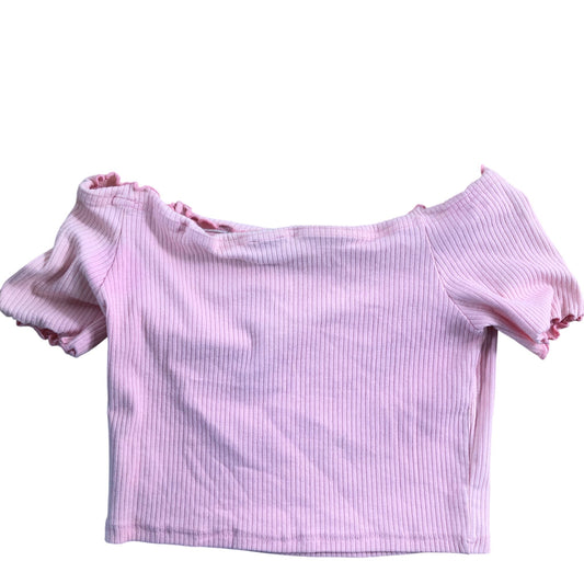 River Island Off The Shoulder Top Pink Medium 11-12 Years Girls