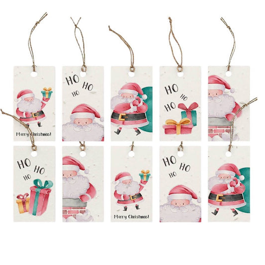 Eco Friendly Biodegradable Gift Tags Ho Ho Ho Pack of 20 Stylish Holiday Tags