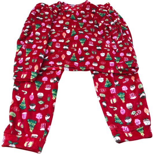 Festive Pyjama Set XXL Women's Red Christmas Patterned Sleepwear
