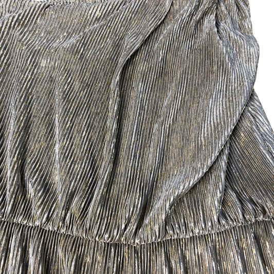 River Island Shiny Pleated Jumpsuit Size M Women's Gold Metallic Lounge Wear