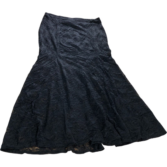 River Island Flared Lace Skirt UK14 Women's Black
