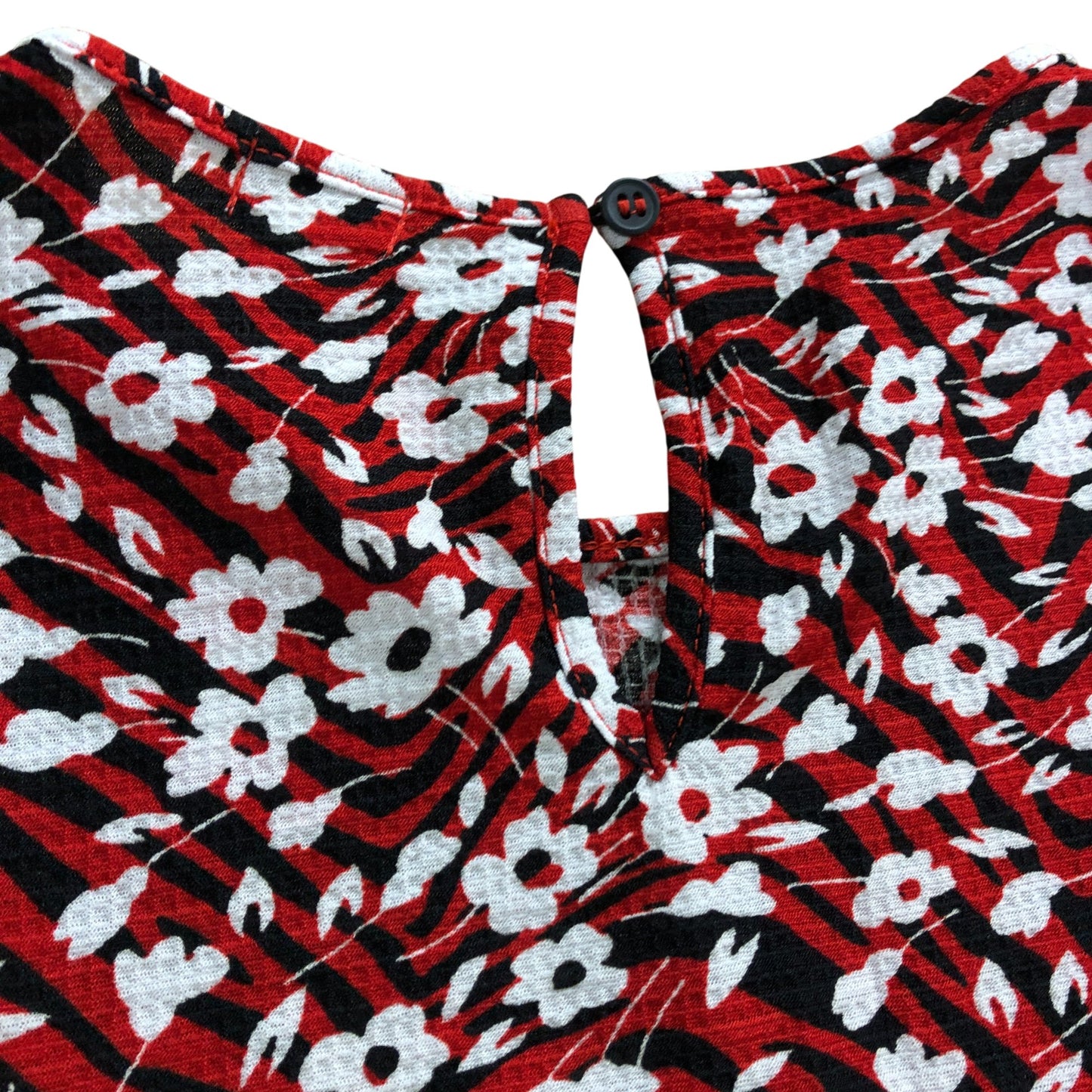 River Island Red Floral Midi Wrap Dress - Size 8