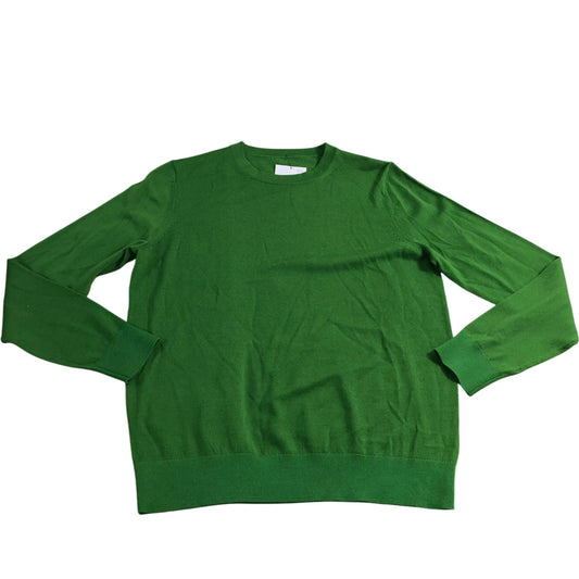 Green Sweater Size 12 Women's Crew Neck Long Sleeve Soft Knitted Top