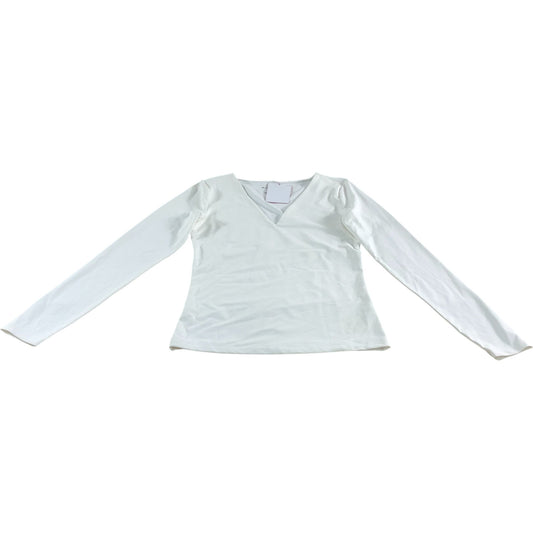 Branded White V Neck Layering Top - Size 6