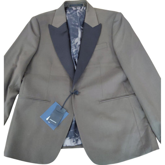 River Island Studios 40S Men's Suit Jacket Blazer Olive Green Slim Fit New