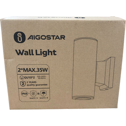AIGOSTAR Wall Light IP65 2 Max 35W GU10 220V Modern Outdoor Lighting 2 Pack