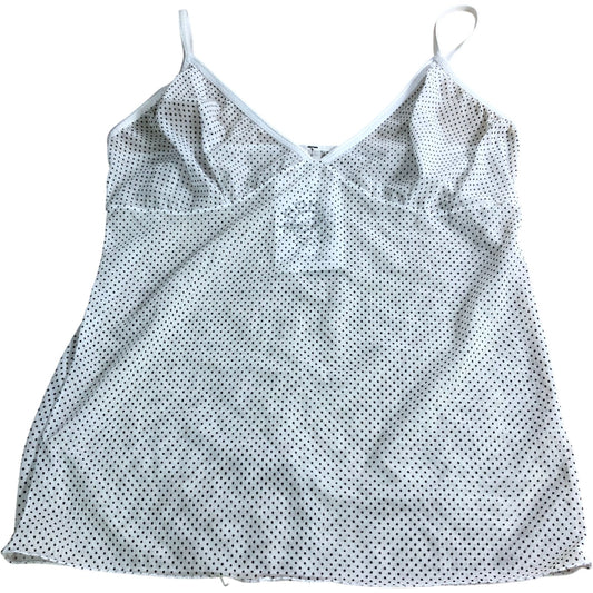 Rokit Camisole Women's White Polka Dot Lingerie Adjustable Straps One Size