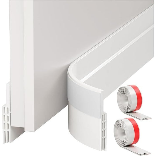 2 Pack Draft Excluders 2" Wide 39" Long Sealing Red White Roll