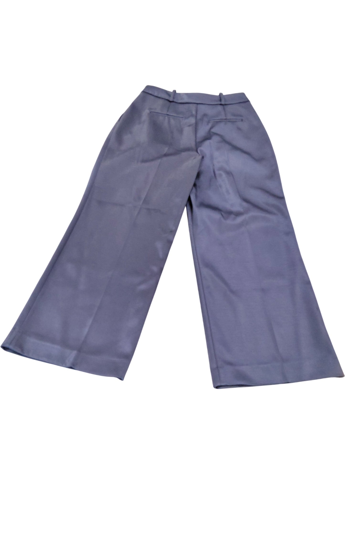 River Island Wide Leg Trousers UK12 Women's Smart Casual Navy Blue Style