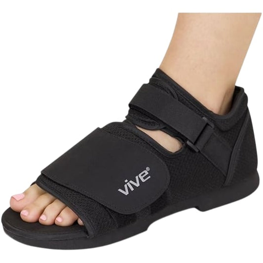 Vive Post Op Shoe Medium Medical Arch Support Squared Toe Rocker Sole
