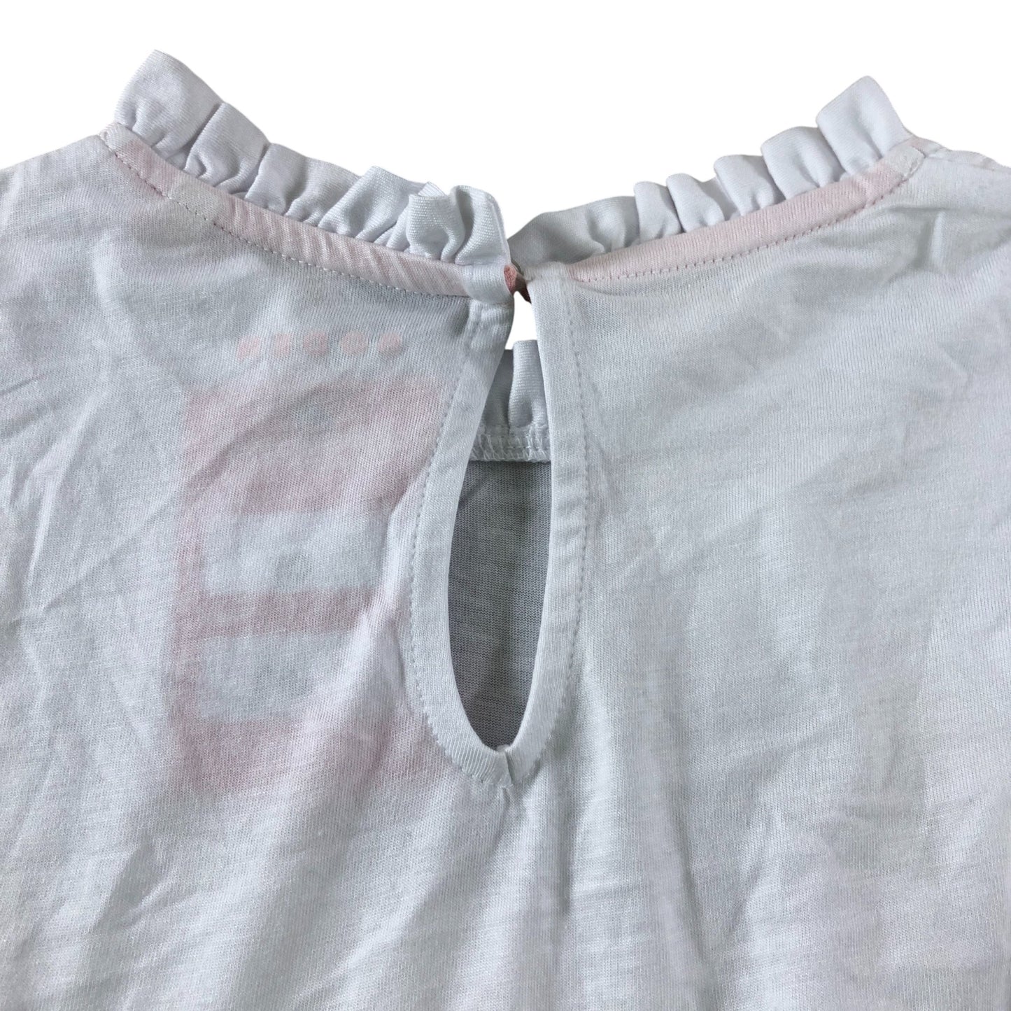 Boden White Frill Detail Top - Size 10