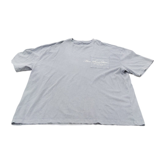 River Island Men's Oversized Fit T-Shirt Size XL Light Blue Short Sleeve Top