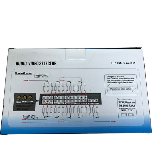 Audio Video Selector Switch 8 Input 1 Output VSW81 Signal Selector