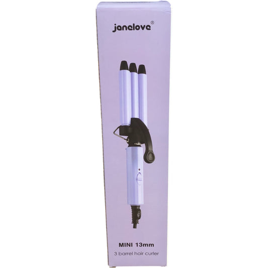 Janclove Mini 3 Barrel Hair Curler Model 519 13mm Curling Iron Purple