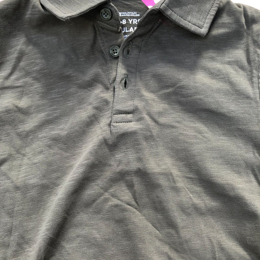 Mountain Warehouse Polo Shirt Age 7-8 Years Boys Olive Green Short Sleeve