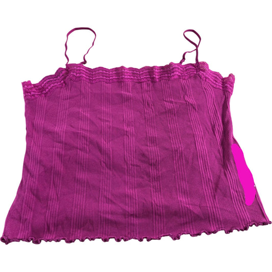 Camisole Top Size UK16 Women's Fuschia Sleeveless Stretch Cotton