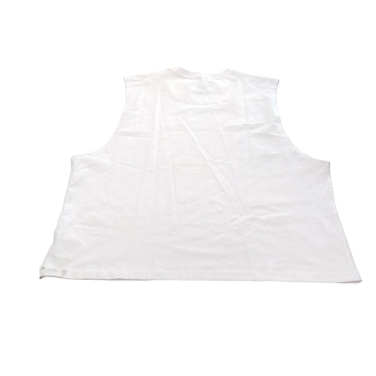 River Island Women's White Sleeveless Top XXL Cotton Casual Fashion Layering