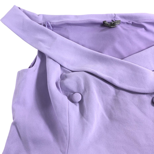 River Island Purple Double Breasted Women's Top Size