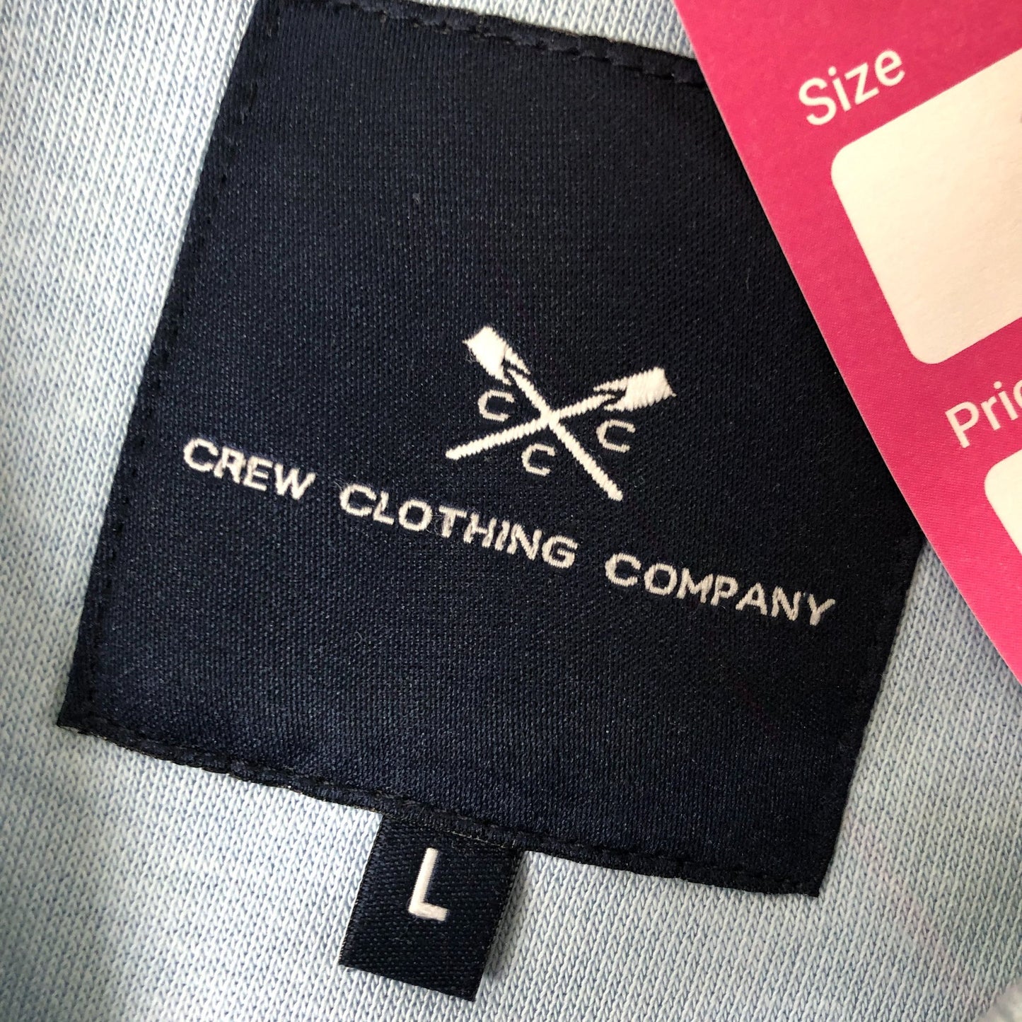 Crew Clothing Company Sweatshirt Size L Light Blue Cotton Blend