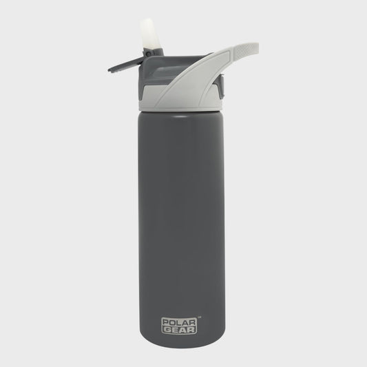 Polar Gear Stainless Steel Water Bottle with Straw - 575ml - Graphite