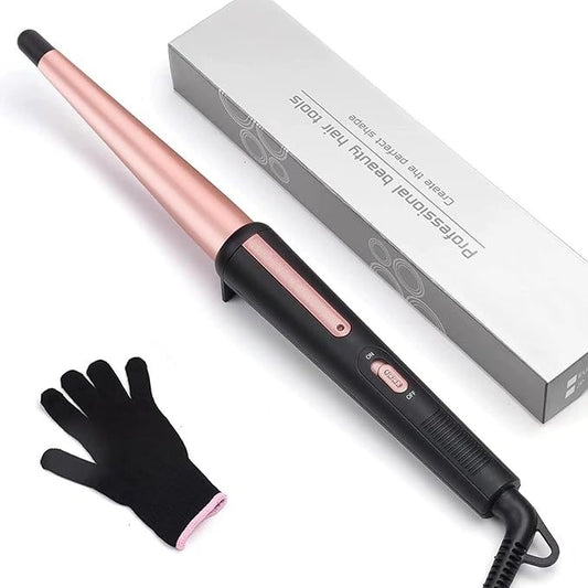 Professional Beauty Hair Tools 25mm Tapered Curling Wand Adjustable Temperature