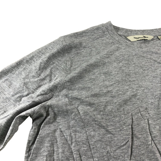 Kangaroo Poo Long Sleeve Top M Men's Grey Cotton Viscose Crew Neck Basic Tee