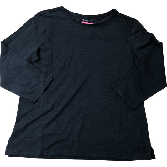 Crew Clothing Company Top Size 12 Women's Long Sleeve Navy Cotton Fashion