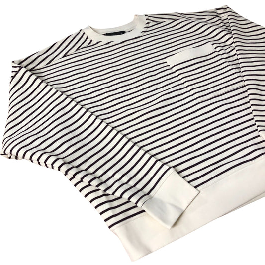 Branded Women's Striped Sweatshirt Cotton Blend Long Sleeve Casual Top UK14