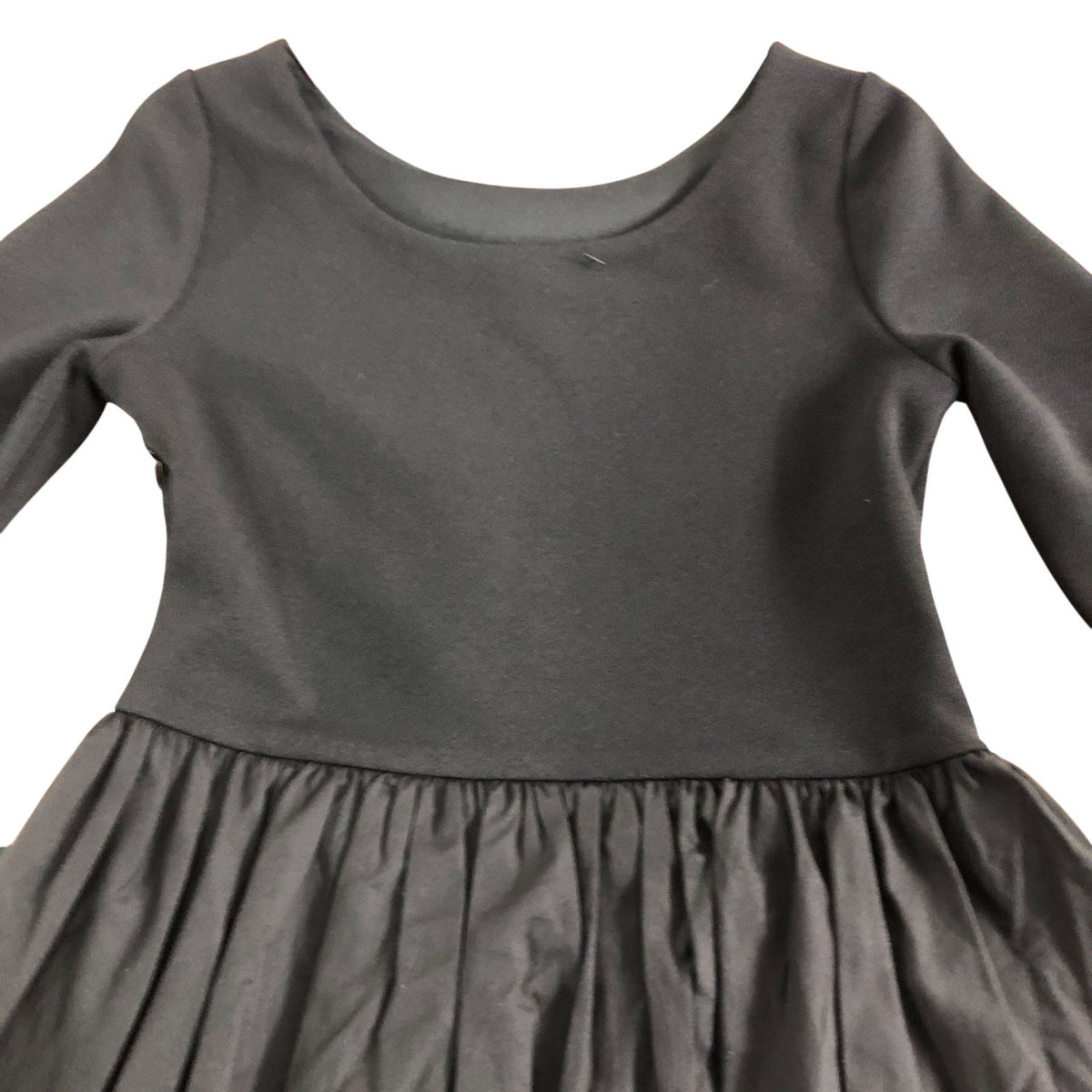 River Island Black Long Sleeve Dress 7-8 Years Girls Balloon Hem