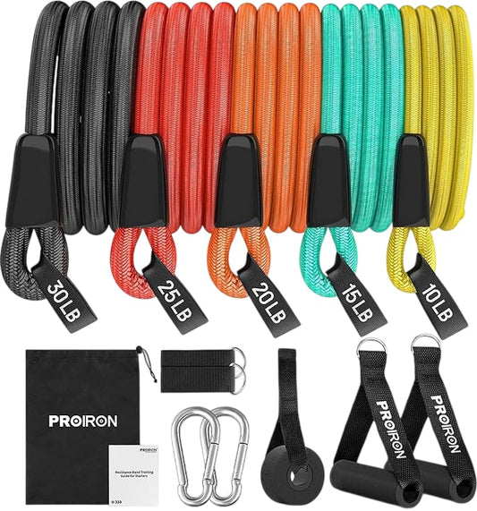 ProIron Resistance Bands Set Model PRO LLS01 1 Includes Yellow Green Red Black