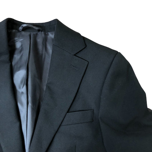 Moss Tailored Fit Suit Jacket UK36S Men's Black Two Button Classic Style