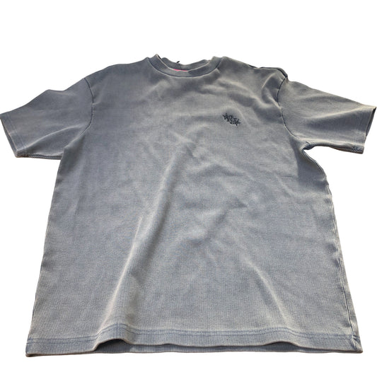 River Island Casual T-Shirt Blue Men’s Short Sleeve Blend Crew Neck Size M
