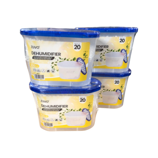 Zuvo Dehumidifier Pack of 4 Activated Charcoal Moisture Trap Odour Eliminator