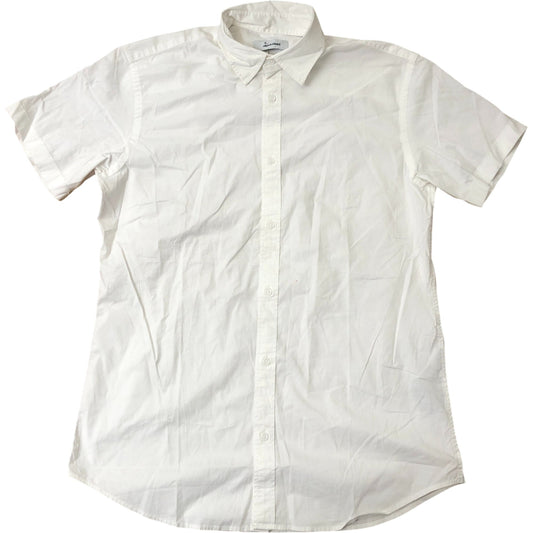 Jack & Jones Short Sleeve Shirt M Men's Casual Cotton White Light Weight