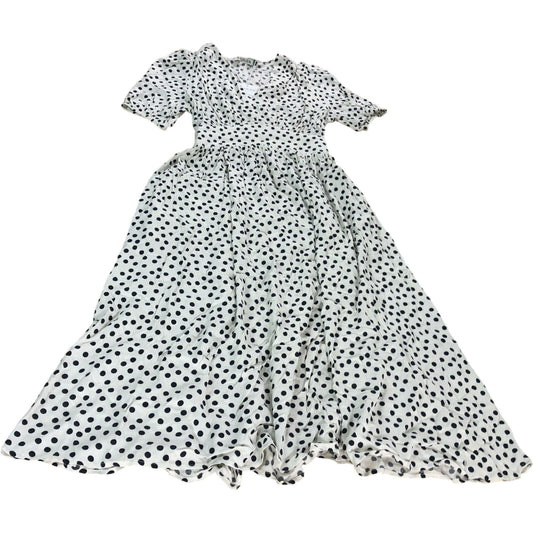Baukjen Lina Printed Midi Dress Women's Cream Polka Dot V Neck