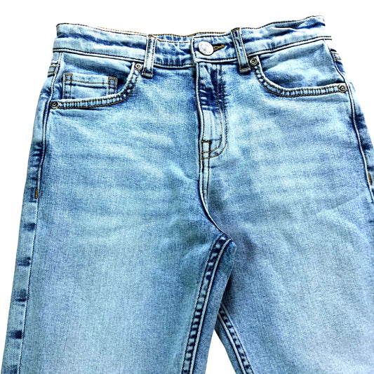 River Island 7-8 Years Girls Ripped Denim Jeans Light Wash