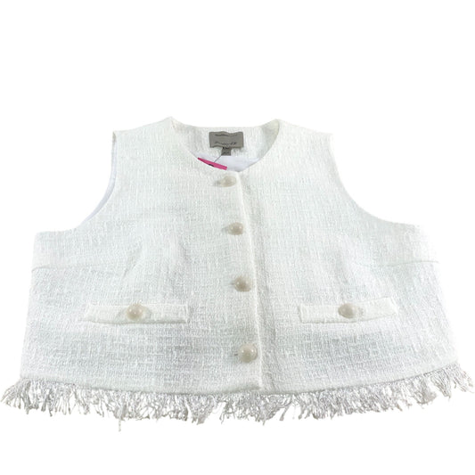 River Island White Fringed Vest Top UK18