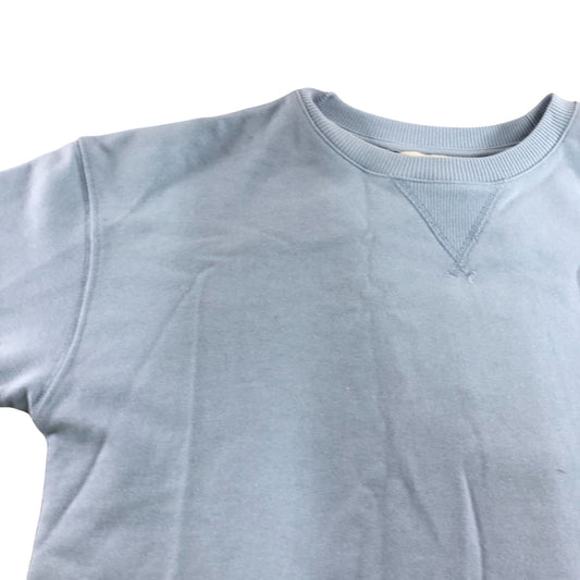 River Island Women's Short Sleeve T-shirt UK XS Light Blue Cotton Blend Top