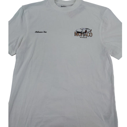 River Island Monaco Performance Series T-Shirt UK XS Men's Graphic Tee White