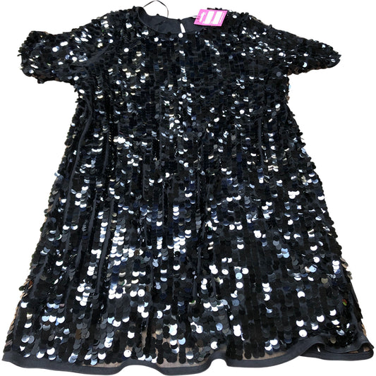 Black Sequin Dress Women's Party Dress Short Sleeve