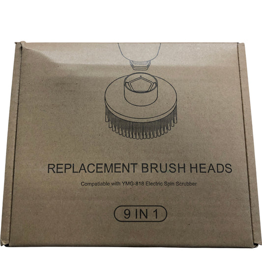 WHATOOK 9 In 1 Electric Spin Scrubber Replacement Brush Heads Compatible YMG 818