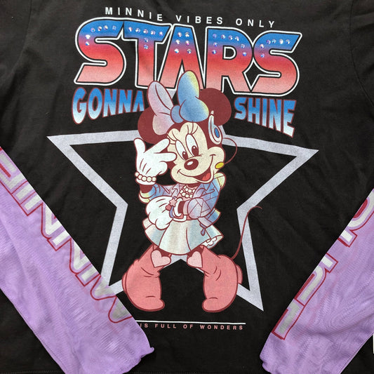 MUS Minnie Mouse Gonna Shine T-Shirt Free One Size Mesh Sleeve