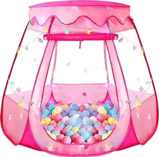 TikTent Pop Up Princess Play Tent With Colourful Star Lights Kids Toy Tent